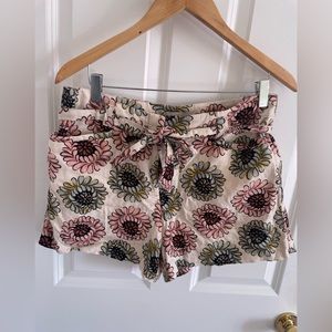 Linen patterned shorts